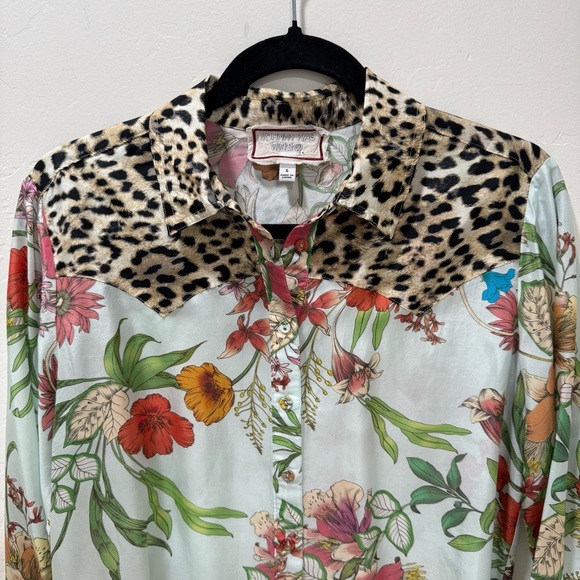 Johnny Was Workshop Liliana Silk Western Shirt Women's Small - Picture 3 of 15